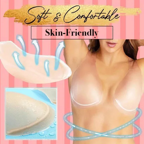 Vista 5 de Invisalift - Brasier con levantamiento ocultivo sujetador Invisalift para pechos grandes sujetador adhesivo de silicona con correas DD con broches