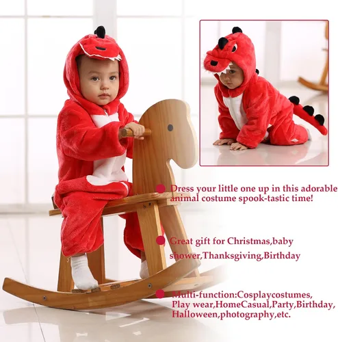 Vista 7 de TONWHAR Mameluco de animal para bebé y niña, mameluco para disfraz de Halloween, ropa de fiesta