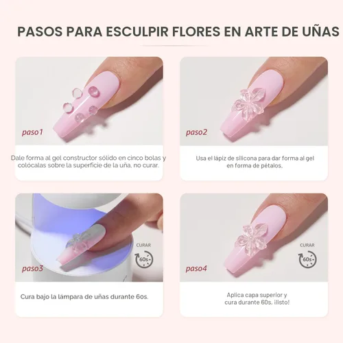 Vista 6 de GAOY Gel constructor sólido para uñas de 60g, gel duro no pegajoso para manos de 3D esculpido para tallado artístico, modelado y extensión