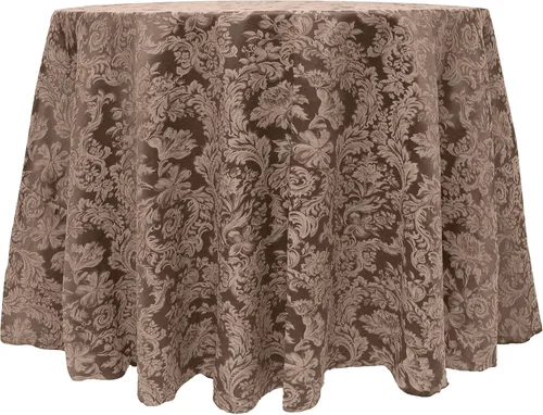 Vista 17 de Ultimate Textile - Paquete de 2 manteles redondos de damasco Miranda de 72 pulgadas, tejido jacquard, color negro