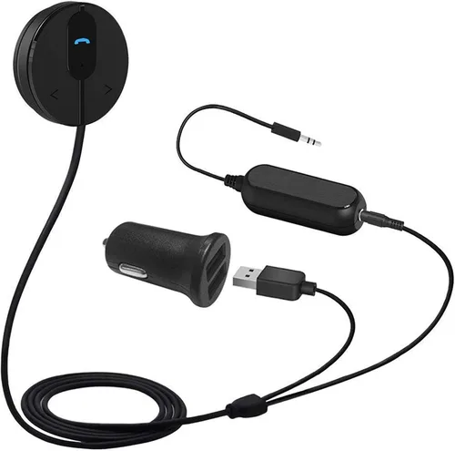 Vista 9 de BESIGN BK01 Kit Bluetooth para coche, receptor auxiliar inalámbrico para llamadas manos libres y transmisión de música con filtro de ruido de bucle