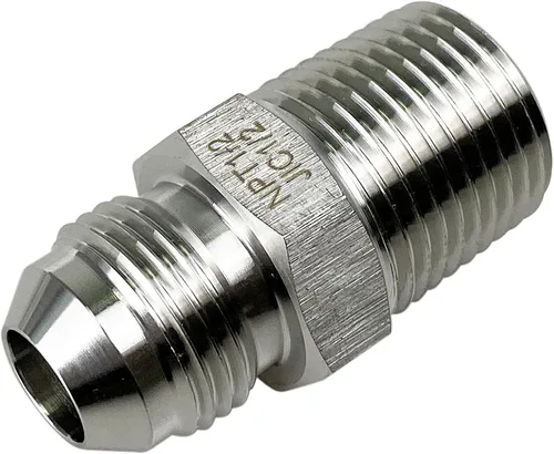 Vista 3 de Adaptador HFS NPT macho a JIC macho, 1/2 pulgada a 1/2 pulgada, 304 SS, 1