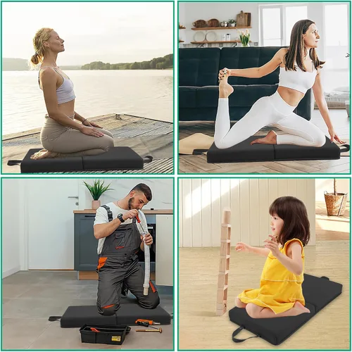 Vista 6 de Cojín de rodilla impermeable plegable grueso para yoga