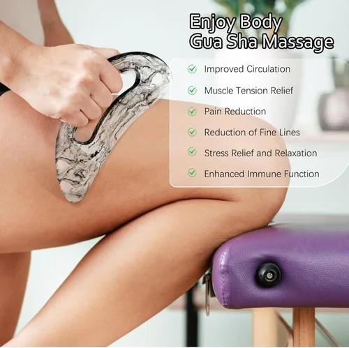 Vista 3 de Gran herramienta de masaje Gua Sha, masajeador de drenaje linfático, cuerpo Gua Sha Muscle Scraping Massage Tools, Body Sculpting Anti Cellulite