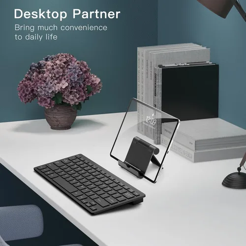 Vista 6 de JETech Soporte para Tablet, Soporte de Escritorio Portátil Ajustable, Base Plegable para iPad/iPad Pro/Air/Mini, Galaxy Tab A8/A7 Lite/A7/S8/S7