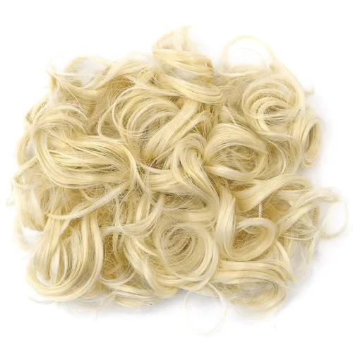 Vista 2 de Extensiones de moño de cabello rizado desordenado, moño updo, chignons fáciles de estirar, extensiones de cola de caballo