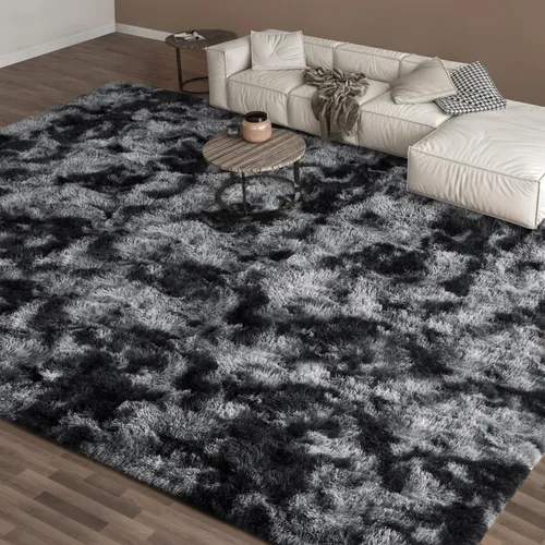 Vista 76 de EVOIONOS Alfombra Redonda Negra para Dormitorio, 4x4 Pies Alfombra de Área Circular Suave y Esponjosa para Sala de Estar, Alfombra Circular de Felpa