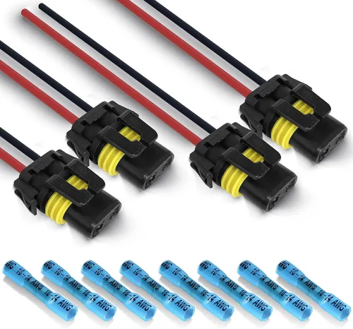 Vista 8 de 9005 9006 - Arnés de cableado hembra para faros delanteros antiniebla (paquete de 2)