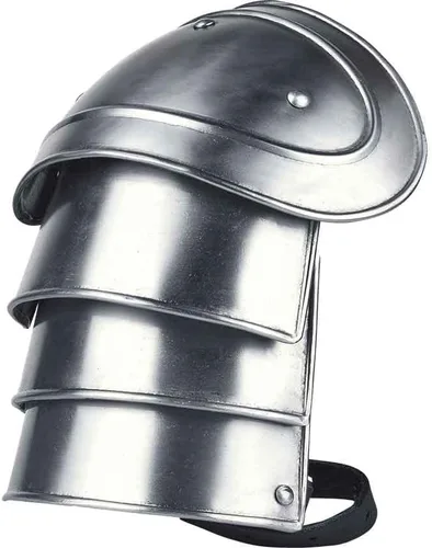 Vista 2 de Adam Spaulders - Cubrehombros de Adán de acero medieval, disfraz de armadura de escudo de fantasía, armadura LARP de caballero, protección de hombro