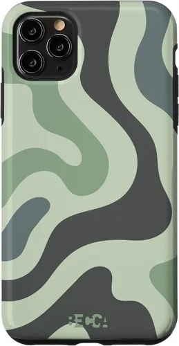Vista 11 de Funda psicodélica para iPhone 15 Retro Groovy Liquid Swirl Hippie 70's 80's