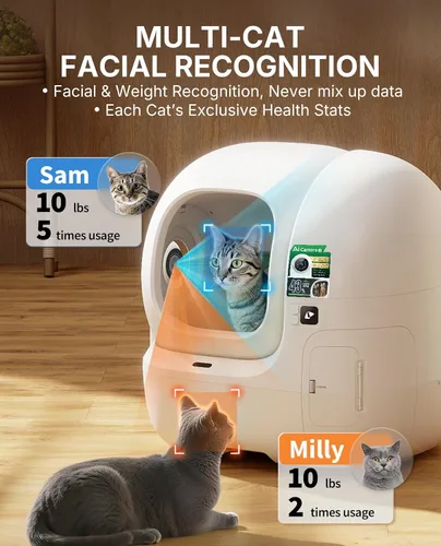 Vista 4 de PETKIT Purobot Max Pro2 - Caja de arena automática para gatos con cámara AI