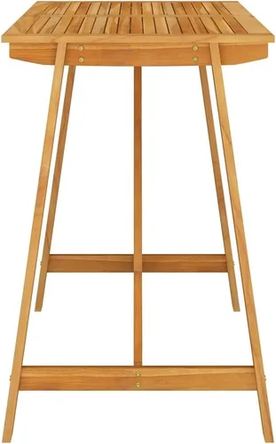 Vista 5 de Ensemble de Bar de Jardin Gris Anthracite 7 Pièces con primos, Mesa y Tabourets Haute Pour Terrasse, Balcón, Extérieur - Design Moderne en Bois
