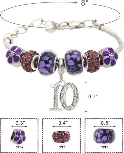 Vista 4 de VeryMerryMakering 10th Birthday Bracelet Necklace