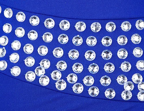 Vista 7 de Angel-fashions - Vestidos de graduación, diseño de un hombro con agujero, diamantes de imitación y abertura en la pierna