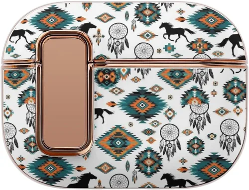 Vista 20 de Funda de plástico compatible con Airpods Pro 2, hongos de puntos rojos, piel protectora con bloqueo