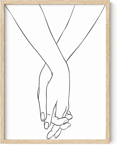 Vista 44 de HAUS AND HUES Arte de pared minimalista - Dibujo moderno de líneas abstractas, impresión de boceto femenino simple, obra de arte para el hogar