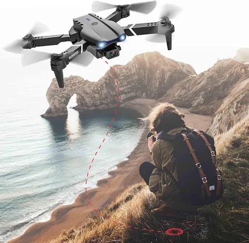 Vista 8 de Drones sin escobillas con cámara para adultos 4K, Fotografía aérea de alta definición Evitación de obstáculos Cuatro aviones Posicionamiento