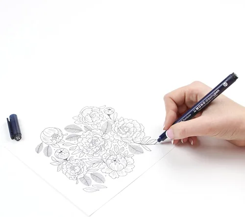 Vista 4 de Tombow Bolígrafo de dibujo mono, tamaño de punta 01, paquete de 12