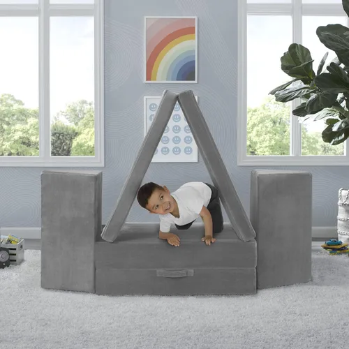 Vista 2 de Delta Children Cozee - Juego de tumbona y sofá de 4 piezas, color gris