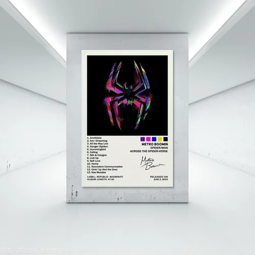 Vista 7 de EASSL Póster de Spider-M con texto en inglés "Across The Spider-Verse" (16 x 24 pulgadas)
