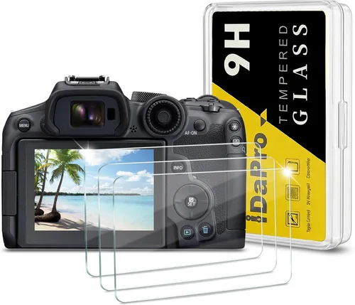 Vista 14 de iDaPro 2 protectores de pantalla para Canon EOS R1/EOSR1 + [2 piezas] Protector de pantalla de vidrio superior, vidrio templado, dureza 9H