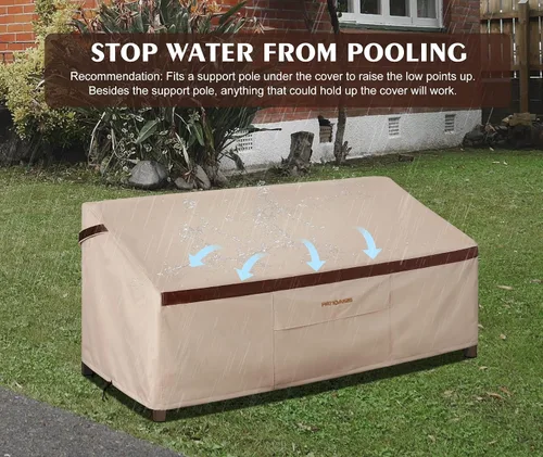 Vista 6 de Fundas para banco de patio de 54 x 37 x 35 pulgadas, impermeable, resistente a los rayos UV, para muebles de ley y muebles pequeños
