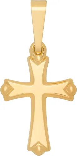 Vista 2 de MAZZERI Colgante de cruz de oro de 14 quilates, dijes religiosos de oro hipoalergénico para hombres y mujeres, hecho a mano en los Estados Unidos