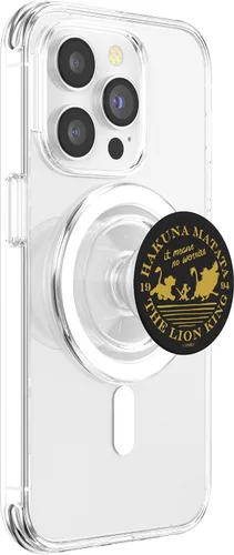 Vista 3 de Disney The Lion King Hakuna Matata Simba Timon Pumbaa PopSockets MagSafe PopGrip para iPhone