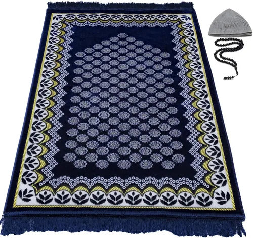Vista 9 de Modefa Alfombra de oración islámica turca, alfombra de terciopelo fina y ligera, alfombra de oración musulmana suave Janamaz, regalo de Ramadán