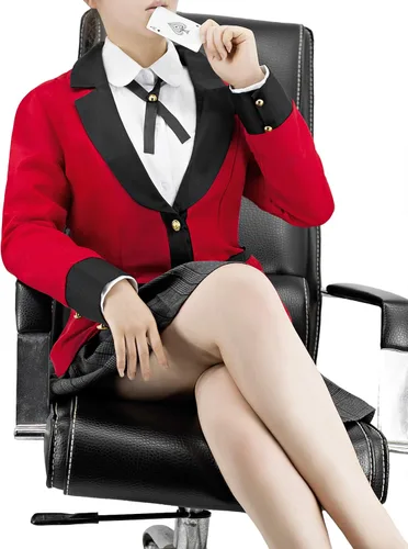Vista 2 de Disfraz de anime para cosplay Hyakkaou Uniforme escolar para Yumeko Jabami Chicas conjunto de ropa S-L M