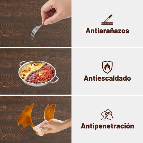 Vista 7 de St.Mandyu Juego de mesa de comedor y sillas de 7 piezas para 4-8 personas, mesa de cocina de 71 pulgadas con 6 sillas, mesa de comedor rectangular