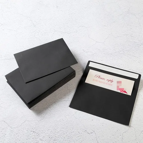 Vista 5 de Paquete de 50 sobres de 5 x 7 de colores autosellados para bodas, invitaciones de fiesta, tarjetas de felicitación, anuncios, fotos, 5.24 x 7.21