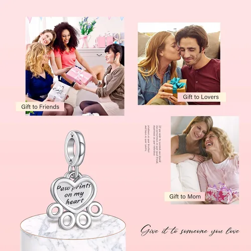 Vista 60 de Amufer S925 Charms for Women, compatible with Pandora Bracelets and Necklaces, Jewelry Gift
