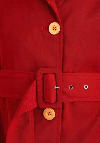 Vista 4 de Disfraz auténtico de Carmen Sandiego para mujer, Rojo
