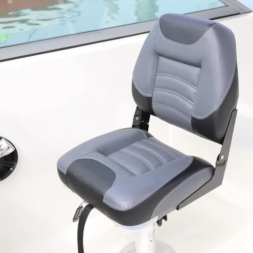 Vista 2 de NORTHCAPTAIN T1 Deluxe Asiento plegable para barco con respaldo bajo, tornillos de acero inoxidable incluidos