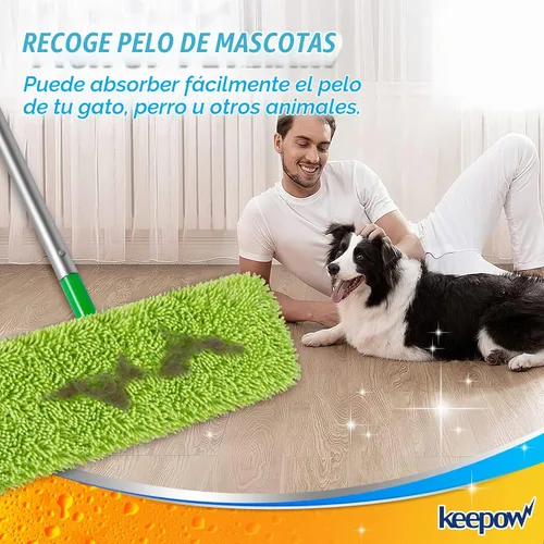 Vista 4 de KEEPOW Almohadillas XL reutilizables para trapeador compatibles con Swiffer XL Sweeper, paños de trapear secos extra grandes, paños de trapear
