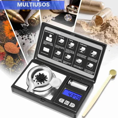 Vista 4 de THINKSCALE - Báscula digital de miligramo, escala de polvo de 1.76 oz/0.00004 oz con peso Cal Micro Milligram Scale for Powders, Jewelry
