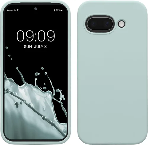 Vista 201 de kwmobile Funda Compatible con Google Pixel 6 Pro - Funda de Teléfono de Silicona TPU con Acabado Suave - Azul Caribe