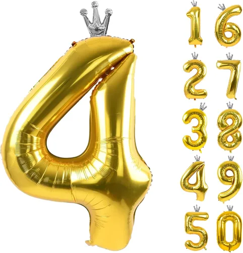 Vista 132 de Globos gigantes de helio de aluminio de 40 pulgadas, color negro, globos digitales grandes del número 0 para decoración de fiesta de cumpleaños