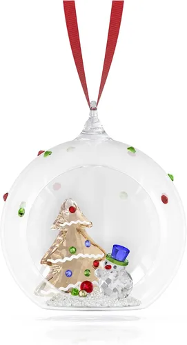 Vista 18 de Swarovski 's Holiday Cheers - Adorno de bulldog francés, cristales verdes y rojos, parte de la colección Holiday Cheers Verde y Rojo