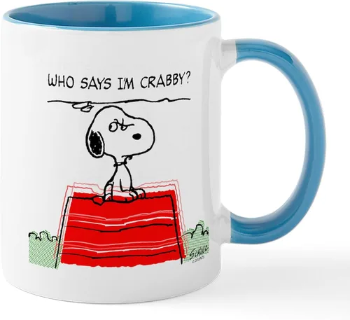 Vista 26 de CafePress Crabby Snoopy - Taza de café de cerámica (11 oz)