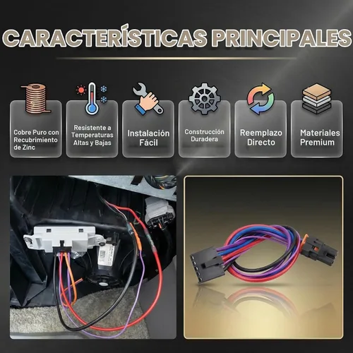 Vista 3 de Conector de Resistor del Motor del Ventilador de 3 Pines para 8e5h-19e624-a, 89018778, 89019351, 1581773, Compatible con Chevy, GMC Silverado
