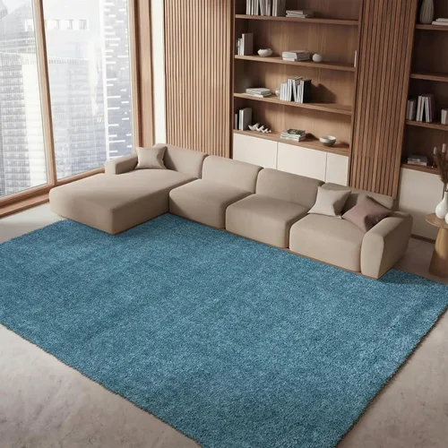 Vista 24 de SAFAVIEH Colección August Shag - Alfombra de área de 6 x 9 pies, color lila, diseño sólido, no desprende pelusa y de fácil cuidado, grosor de 1.2