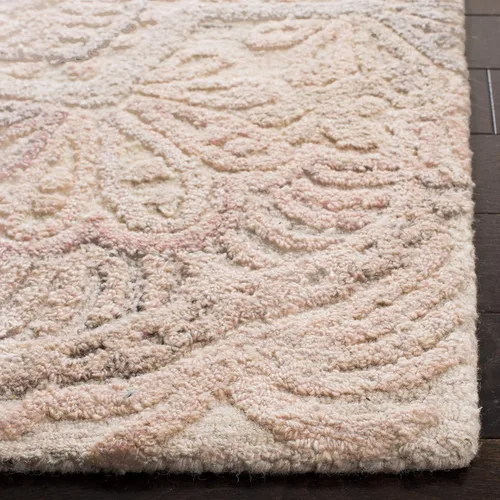Vista 3 de SAFAVIEH Marquee Collection - Alfombra decorativa, 2 x 3 pies, beige y marfil, lana de medallón de mandala hecha a mano, ideal para zonas de alto