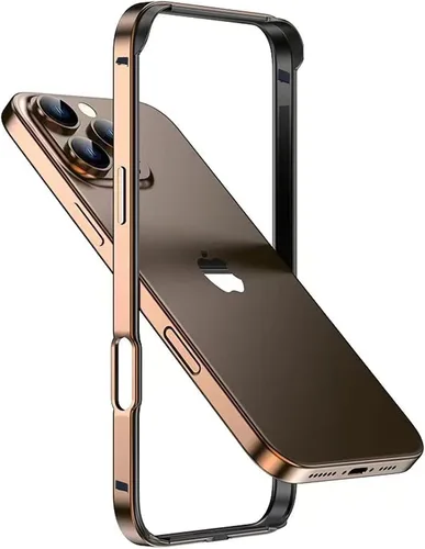Vista 14 de Funda rígida delgada con marco de aluminio para iPhone 13 Pro, armadura de marco de metal con protección interior suave, protección de borde elevado