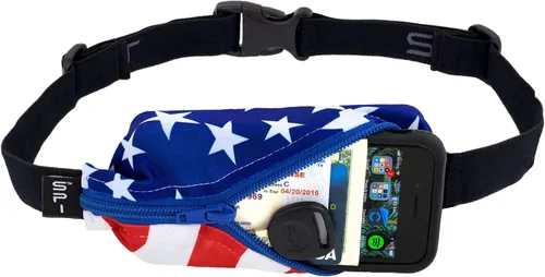 Vista 3 de SPIbelt Cinturón de bolsillo original para mujeres y hombres, soporte para teléfono para correr, riñonera para correr, soporte para teléfono