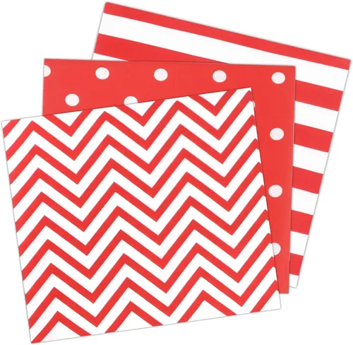 Vista 9 de Servilletas de papel desechables con lunares rojos, 60