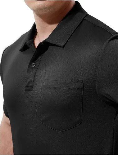 Vista 4 de Polo para hombre, de manga corta, con cuello y bolsillo