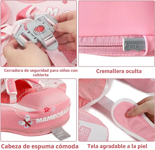 Vista 4 de Mambobaby Flotador con toldo mejorado no inflable para bebé, flotador inteligente de Mambo para natación, flotador de natación para bebé, flotador