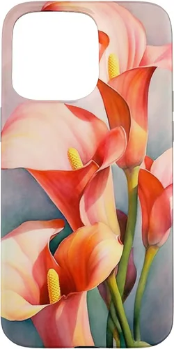 Vista 31 de Calla Lilies Flower Floral Watercolor Case for iPhone 17